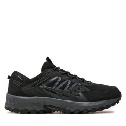 Trekkingi Saucony. Czarne buty trekkingowe Saucony, bez wzorów, z gore-texu, bez zapięcia. Za 559.99 zł.