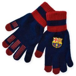 FC Barcelona rękawiczki zimowe L granatowy. Niebieskie rękawiczki FC Barcelona, na zimę, bez wzorów, z elastanu. Za 94.90 zł.