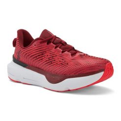 Buty do biegania męskie Under Armour Infinite Pro. Czerwone buty do biegania Under Armour, bez wzorów, bez zapięcia, do biegania. Za 469.99 zł.