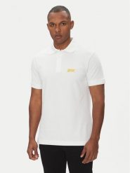Versace Jeans Couture Polo 78GAGT08 Biały Regular Fit. Białe koszulki polo Versace Jeans Couture, m, bez wzorów, z bawełny, bez kołnierzyka, bez ramiączek. Za 429.99 zł.