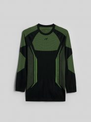 4F Bielizna termoaktywna bezszwowa (góra) męska - zielona XXL/3XL. Zielona bielizna termoaktywna 4F, m, bez wzorów, z materiału, bez ramiączek, narciarskie. Za 169.99 zł.