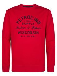 Petrol Bluza w kolorze czerwonym rozmiar: XL. Czerwone bluzy Petrol, xl, bez wzorów, z bawełny, bez kaptura. Za 140.86 zł.