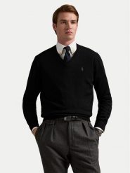 Polo Ralph Lauren Sweter 710941105004 Czarny Regular Fit. Czarne swetry rozpinane Polo Ralph Lauren, m, bez wzorów, z wełny, bez kołnierzyka, bez ramiączek. Za 919.99 zł.