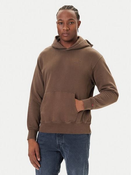Levi's® Bluza Authentic A8435-0033 Brązowy Relaxed Fit. Brązowe bluzy m, bez wzorów, z bawełny, bez kaptura. Za 249.99 zł.