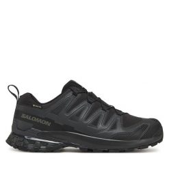 Buty do biegania Salomon. Czarne buty do biegania Salomon, bez wzorów, z gore-texu, bez zapięcia, do biegania, gore-tex. Za 509.99 zł.