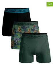 Muchachomalo Bokserki (3 pary) w kolorze granatow-zielonym ze wzorem rozmiar: L. Czarne bokserki MUCHACHOMALO, l, bez wzorów. Za 124.95 zł.