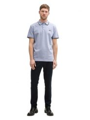 Tom Tailor Koszulka polo w kolorze błękitnym rozmiar: L. Niebieskie koszulki polo Tom Tailor, l, bez wzorów, z bawełny, bez kołnierzyka, bez ramiączek. Za 61.46 zł.