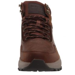 Buty trekkingowe Męskie Skechers. Brązowe buty trekkingowe Skechers, bez wzorów, bez zapięcia. Za 387.99 zł.
