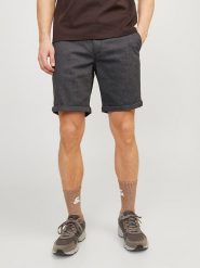 Jack & Jones Szorty "Fury" w kolorze antracytowym rozmiar: S. Czarne szorty Jack & Jones, s, z aplikacjami, ze skóry. Za 105.45 zł.
