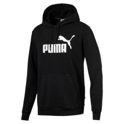Bluza sportowa męska Puma Ess Hoody TR Big Logo. Czarne bluzy z kapturem Puma, na lato, l, bez wzorów, z kapturem. Za 235.45 zł.