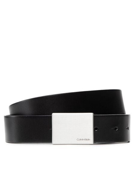 Calvin Klein Pasek Męski Formal Plaque Belt 3.5cm K50K504309 Czarny. Czarne paski CALVIN KLEIN, bez wzorów, ze skóry. Za 179.99 zł.