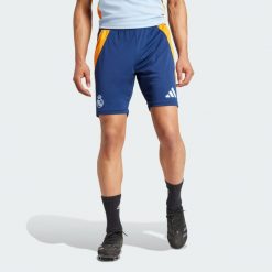 Szorty Real Madrid Tiro 24 Competition Training. Brązowe krótkie spodenki sportowe Adidas, m, bez wzorów, z materiału. Za 199.00 zł.