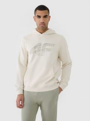 4F Bluza dresowa nierozpinana z kapturem męska - beżowa XL. Brązowe bluzy z kapturem 4F, m, bez wzorów, z bawełny, z kapturem. W wyprzedaży za 99.99 zł.