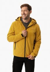 Kurtka przeciwdeszczowa J-TOUR. Żółte kurtki Volcano, l, bez wzorów, z kapturem. Za 319.99 zł.