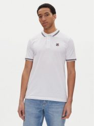 Fila Polo Lubeek FAM0898 Biały Regular Fit. Białe koszulki polo Fila, m, bez wzorów, z bawełny, bez kołnierzyka, bez ramiączek. Za 129.99 zł.