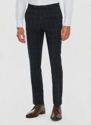 PAKO LORENTE – Męskie spodnie garniturowe w odcieniu granatowym. Niebieskie garnitury Pako Lorente, m, bez wzorów, z lycry. Za 299.99 zł.