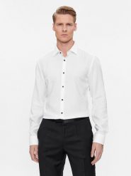Hugo Koszula Kenno 50500998 Biały Slim Fit. Białe koszule Hugo, m, bez wzorów, z lyocellu, bez kołnierzyka, bez ramiączek. Za 209.99 zł.