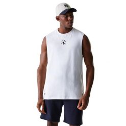 Podkoszulek New York Yankees Nos MLB Midi. Czarne podkoszulki New Era, l, bez wzorów, z materiału, bez ramiączek. Za 111.50 zł.