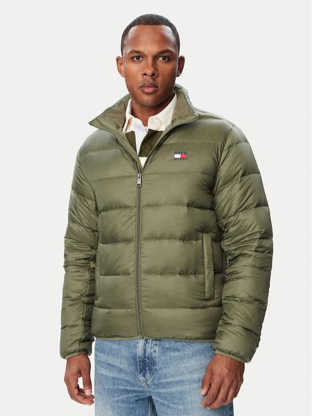 Tommy Jeans Kurtka puchowa DM0DM23231 Zielony Regular Fit. Zielone kurtki Tommy Jeans, m, bez wzorów, z jeansu, bez kaptura. Za 849.99 zł.