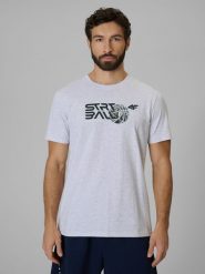 4F T-shirt regular z nadrukiem męski - szary XL. Szare t-shirty 4F, m, bez wzorów, z bawełny, bez kołnierzyka, bez ramiączek. Za 69.99 zł.
