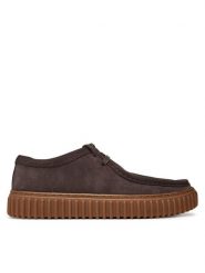 Clarks Półbuty Torhill Lo 26181386 Brązowy. Brązowe eleganckie półbuty Clarks, bez wzorów, ze skóry, bez obcasa, bez zapięcia. Za 429.99 zł.