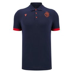 Polo FC Basel Athleisure 2024/25. Czerwone koszulki polo sportowe Macron, bez wzorów, bez kołnierzyka, bez ramiączek, do piłki nożnej. Za 346.50 zł.