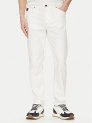 Aeronautica Militare Spodnie materiałowe 251PJ205CT3551 Biały Regular Fit. Białe spodnie materiałowe Aeronautica Militare, m, bez wzorów, z bawełny. Za 799.99 zł.