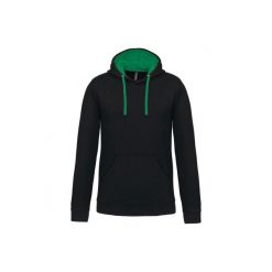 Kontrastowa bluza z kapturem Kariban. Czarne bluzy KARIBAN, m, bez wzorów, z kapturem. Za 177.50 zł.