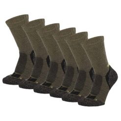 Skarpety turystyczne dla dorosłych Xtreme Wełna Merino, 6 szt. Zielone skarpety XTREME SOCKSWEAR, bez wzorów, z wełny. Za 203.99 zł.