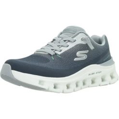 Buty SKECHERS GLIDE STEP PRO WAVERRA Niebieski. Niebieskie buty turystyczne Skechers, bez wzorów, z tkaniny, bez zapięcia, na fitness i siłownię. Za 319.99 zł.