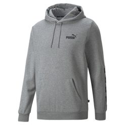 Bluza sportowa męska Puma ESS+ Tape Hoodie FL. Niebieskie bluzy bez kaptura Puma, m, bez wzorów, bez kaptura. Za 189.00 zł.