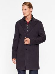 Boss Płaszcz wełniany H-Hyde-Bib-234 50502250 Granatowy Slim Fit. Niebieskie płaszcze Boss, na zimę, m, bez wzorów, z wełny, bez kaptura. Za 2,189.00 zł.