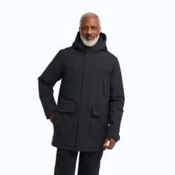 Kurtka przeciwdeszczowa męska Jack Wolfskin Canyon Shield Parka. Czarne kurtki Jack Wolfskin, m, bez wzorów, z materiału, bez kaptura. Za 1,549.00 zł.