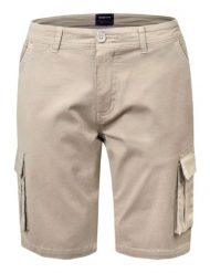 Krótkie Spodenki Męskie, Szorty - PAKO JEANS - Beż - Boczne Kieszenie (Cargo). Szorty Pako Jeans, m, bez wzorów, z bawełny, klasyczne. Za 209.00 zł.