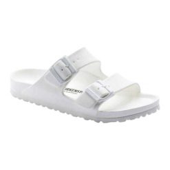 Płaskie Sandały Arizona EVA Dla Dorosłych Unisex. Białe sandały Birkenstock, z materiału, z otwartym noskiem, bez zapięcia. Za 334.00 zł.