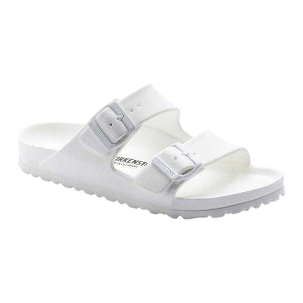 Płaskie Sandały Arizona EVA Dla Dorosłych Unisex. Białe sandały Birkenstock, z materiału, z otwartym noskiem, bez zapięcia. Za 335.00 zł.
