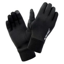 Rękawiczki do biegania męskie Hi-Tec Janni - czarne, Rozmiar S/M. Czarne buty do biegania Hi-tec, bez wzorów, z elastanu, do biegania. W wyprzedaży za 48.99 zł.