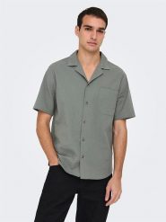 ONLY & SONS Koszula "Eye resort" w kolorze zielonym rozmiar: XL. Zielone koszule Only & Sons, xl, bez wzorów, z bawełny, bez kołnierzyka, bez ramiączek. Za 79.21 zł.