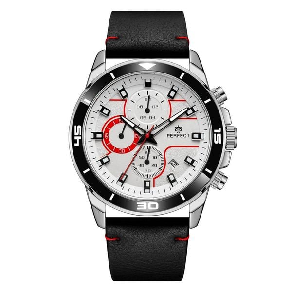 Czarny Zegarek Męski Na Pasku Duży Solidny Perfect Ch02L. Czarne zegarki . Za 119.99 zł.