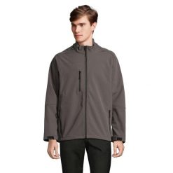 Kurtka Męska Relax Soft Shell. Brązowe kurtki SOL'S, m, bez wzorów, bez kaptura. Za 257.99 zł.