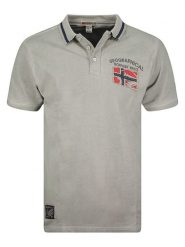Geographical Norway Koszulka polo w kolorze szarym rozmiar: S. Szare koszulki polo sportowe Geographical Norway, s, bez wzorów, z bawełny, bez kołnierzyka, bez ramiączek. Za 65.85 zł.