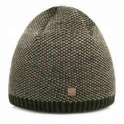 Ciepła, Dwuwarstwowa Czapka Beanie - Pako Jeans - Oliwkowy Melanż. Zielone czapki zimowe Pako Jeans, bez wzorów, z jeansu. Za 45.00 zł.