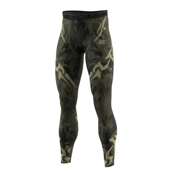 Legginsy sportowe męskie EXTREME HOBBY JUNGLE PANTHER. Zielone bielizna termoaktywna EXTREME HOBBY, m, bez wzorów, z elastanu, bez ramiączek. Za 229.00 zł.