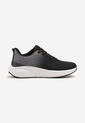 Czarno-Szare Siateczkowe Buty Sportowe Sneakersy na Podeszwie z Tłoczeniami Volesha. Czarne buty sportowe casual Born2be, na lato, bez wzorów, z jeansu, bez zapięcia. W wyprzedaży za 87.99 zł.