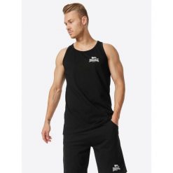Tank top Lonsdale Dolton. Białe bezrękawniki Lonsdale, bez wzorów, z bawełny, bez kołnierzyka, bez ramiączek. Za 137.00 zł.