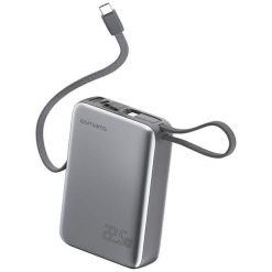 4smarts Pocket Dual Cord 20000 mAh 22.5W z wbudowanym kablem USB-C szary. Szare powerbanki . Za 149.90 zł.