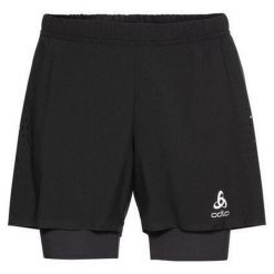 Spodnie techniczne męskie Odlo 2w1 Shorts Zeroweight 5 INCH. Czarne szorty ODLO, m, bez wzorów, sportowe. Za 264.45 zł.