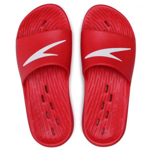 Klapki basenowe męskie Speedo Slide. Białe klapki Speedo, z materiału. Za 76.98 zł.