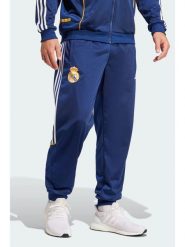 Adidas Spodnie dresowe "Real Madrid 99/00" w kolorze granatowym rozmiar: XL. Niebieskie spodnie treningowe długie Adidas, xl, bez wzorów, z dresówki. Za 167.28 zł.