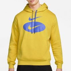 Bluza sportowa męska Nike Sportswear DM5458-709. Żółte bluzy bez kaptura Nike, m, bez wzorów, bez kaptura. Za 139.00 zł.